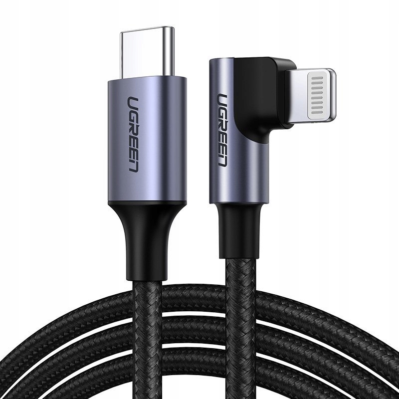 

Ugreen Mfi kątowy kabel przewód z bocznym wtykiem