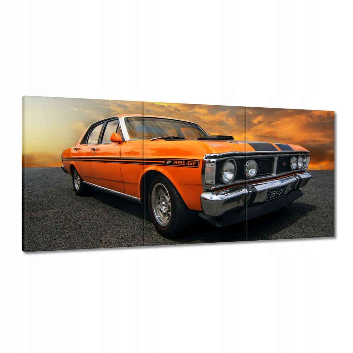 Obrazy 210x100 Oranžová klasika Auto