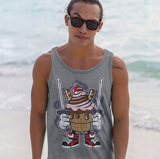 TANK TOP ANIMOWANE ICE CREAM NINJA Rozmiar M