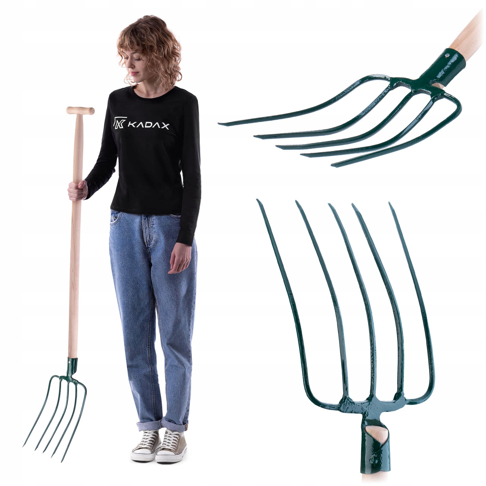 Vidle Na Hnoj Slámu Seno Zemědělské Zahradní 5 Zubé Kovové 132 cm