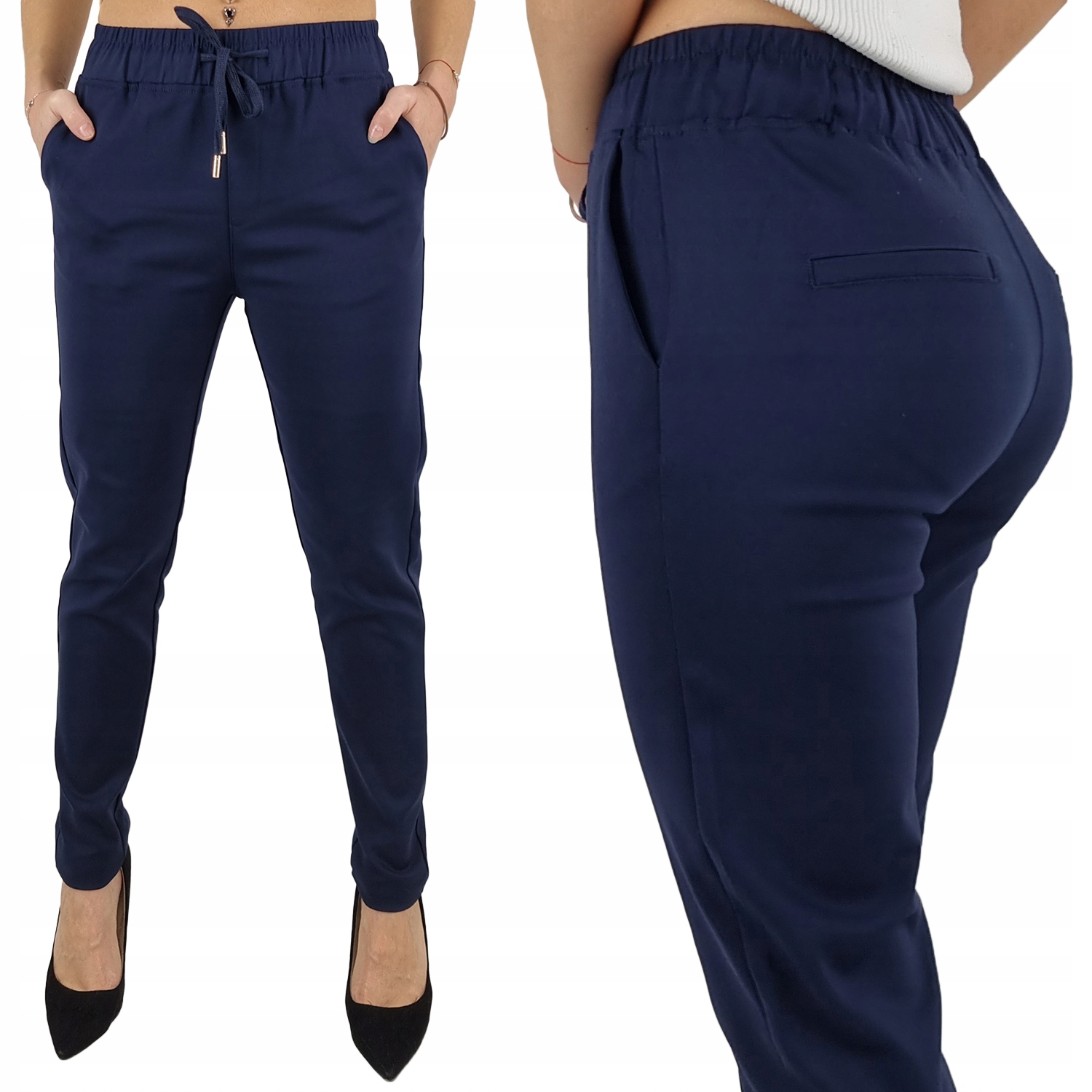 

#damskie Spodnie Freesia Gumka Długie Wiązane