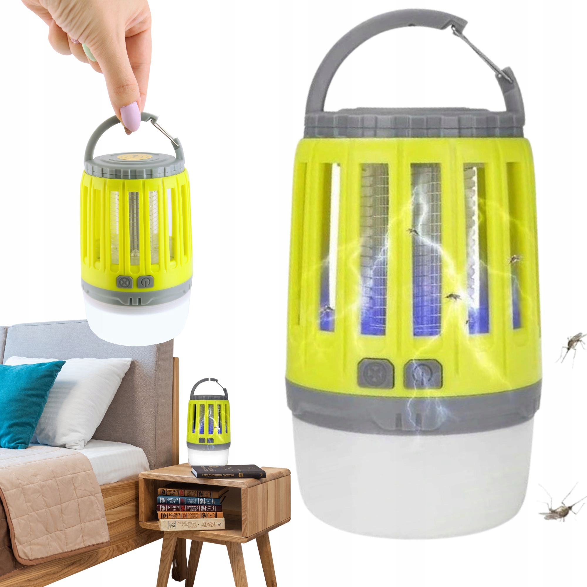 

Lampa Owadobójcza Na Owady Komary Uv+lampka Led