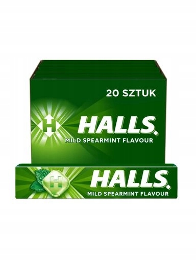 Halls Bonbóny s příchutí jemné máty 33,5 g x 20 kusů