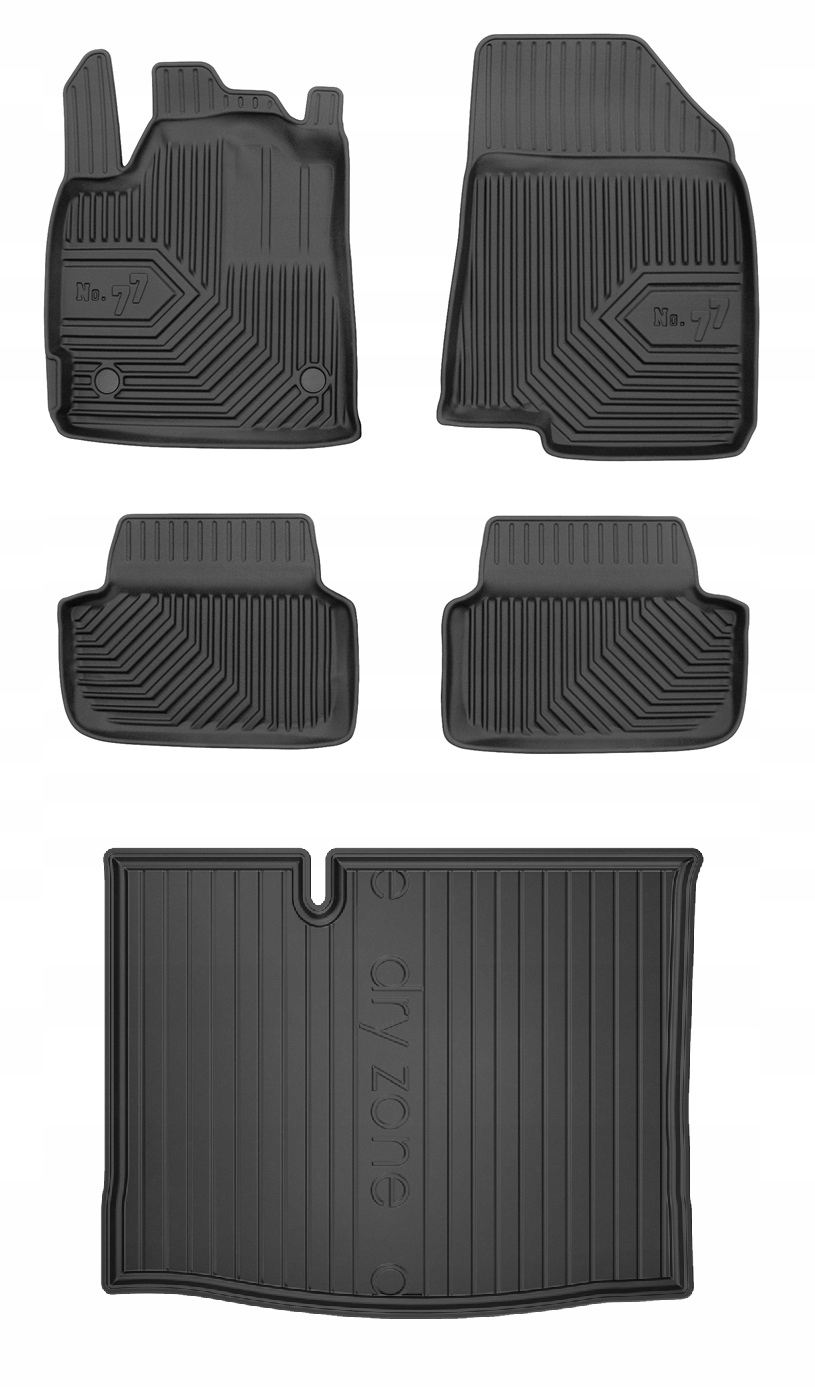 Set 77 Gumové rohože a rohože Dacia Sandero 3 Stapway od roku 2020