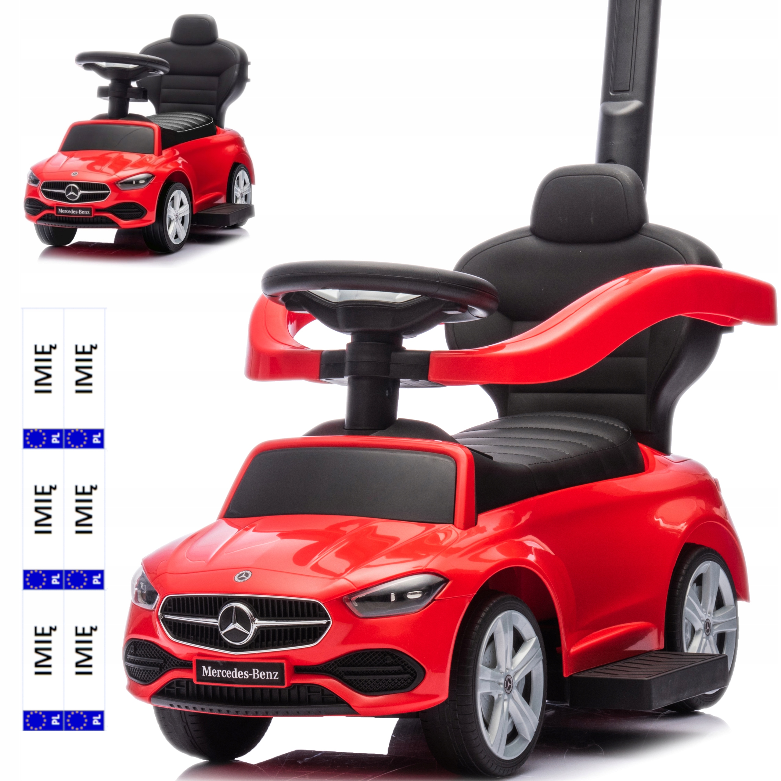 Jeździk Mercedes Pchacz Chodzik Autko Samochodzik Skóra Na Roczek