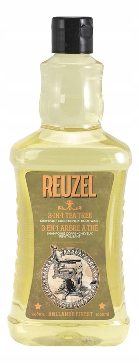 Reuzel 3v1 Shampoo šampon – kondicionér a Sprchový gel Tea Tree 1000 ml