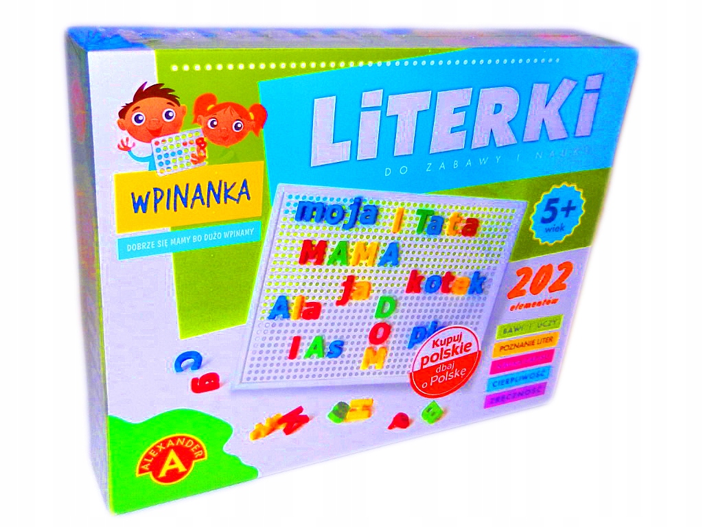 

układanka Mozaika kreatywna Literki tablica 202 el