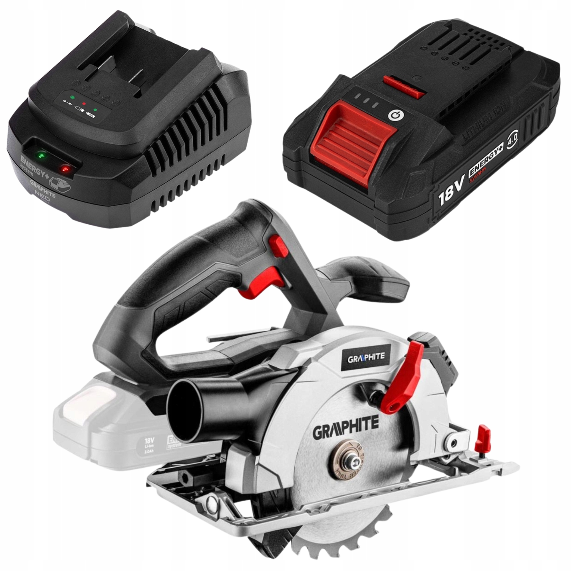 Pilarka Piła Tarczowa Akumulatorowa 150mm Bateria 4Ah Ładowarka