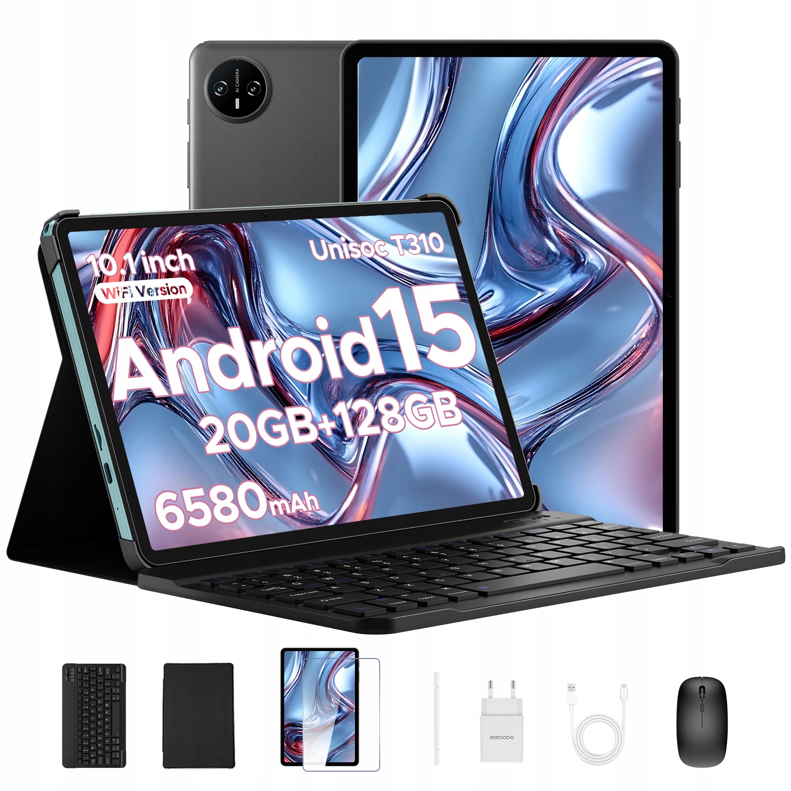 Tablet 10,1 palce s klávesnicí Doogee TabA9PRO Android 15 6580mAh 4 GB/128 Gb