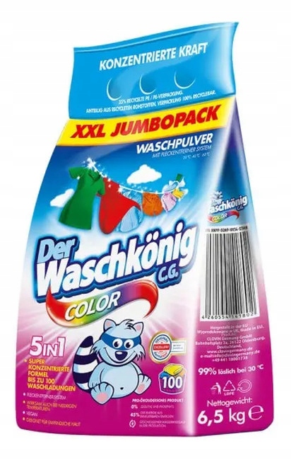 

Der Waschkönig Color proszek d/prania w foli 6,5kg