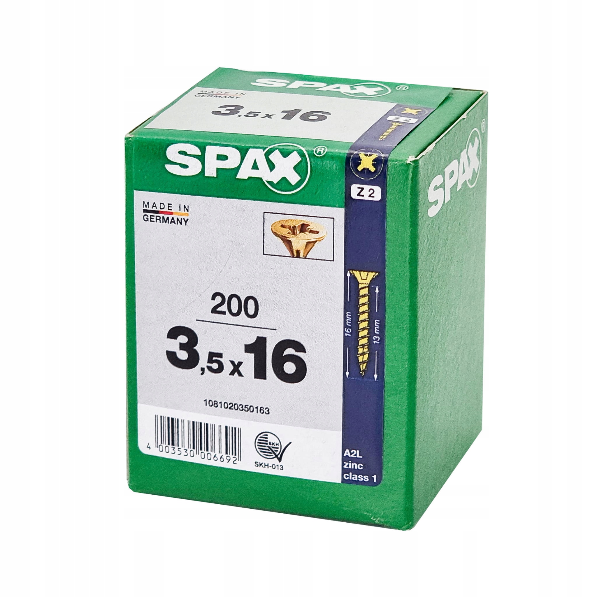 

Wkręty uniwersalne Spax 3.5 x 16 200 szt. PZ2