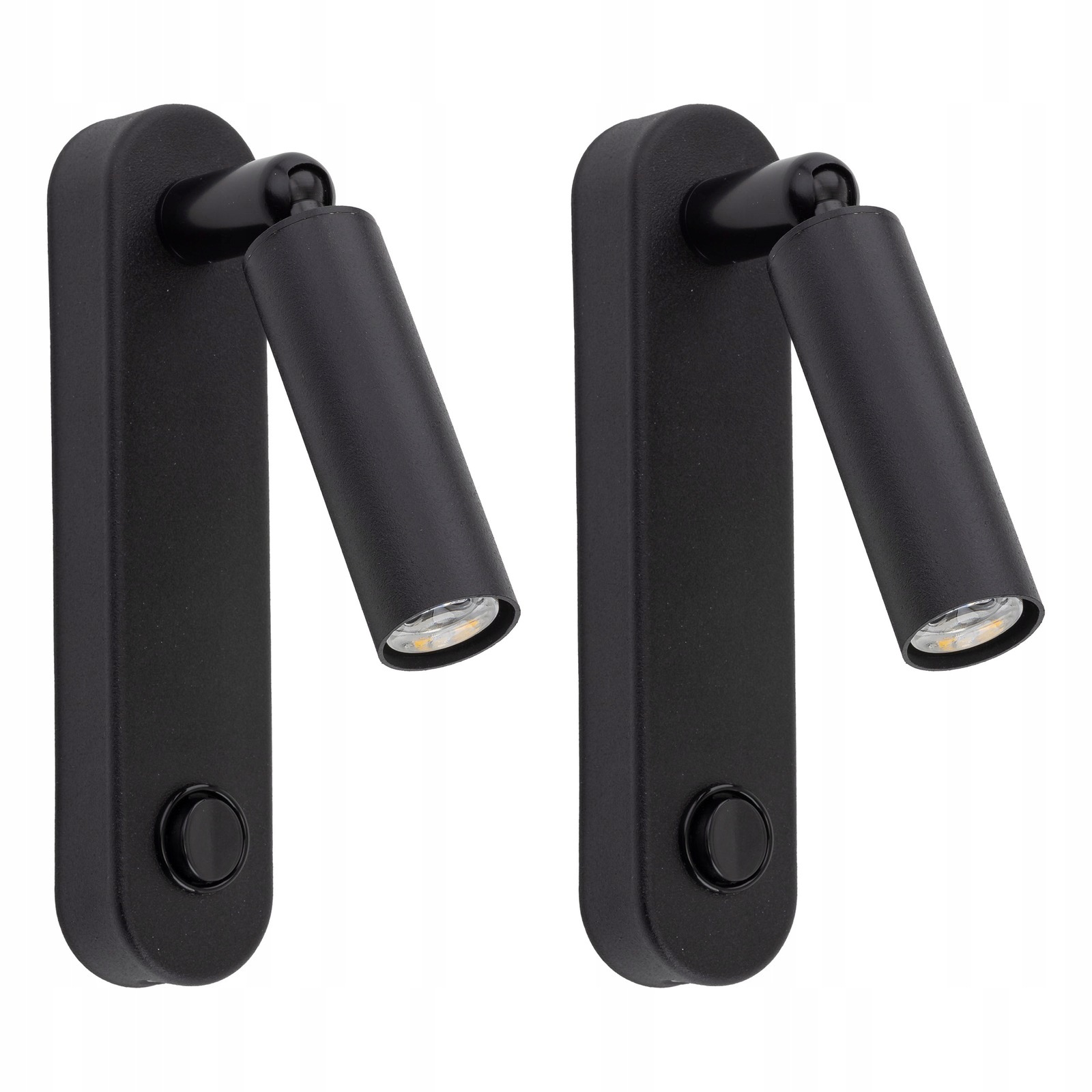 Tk Lighting Sada 2x nástenného svietidla s vypínačom Enzo Black 6621