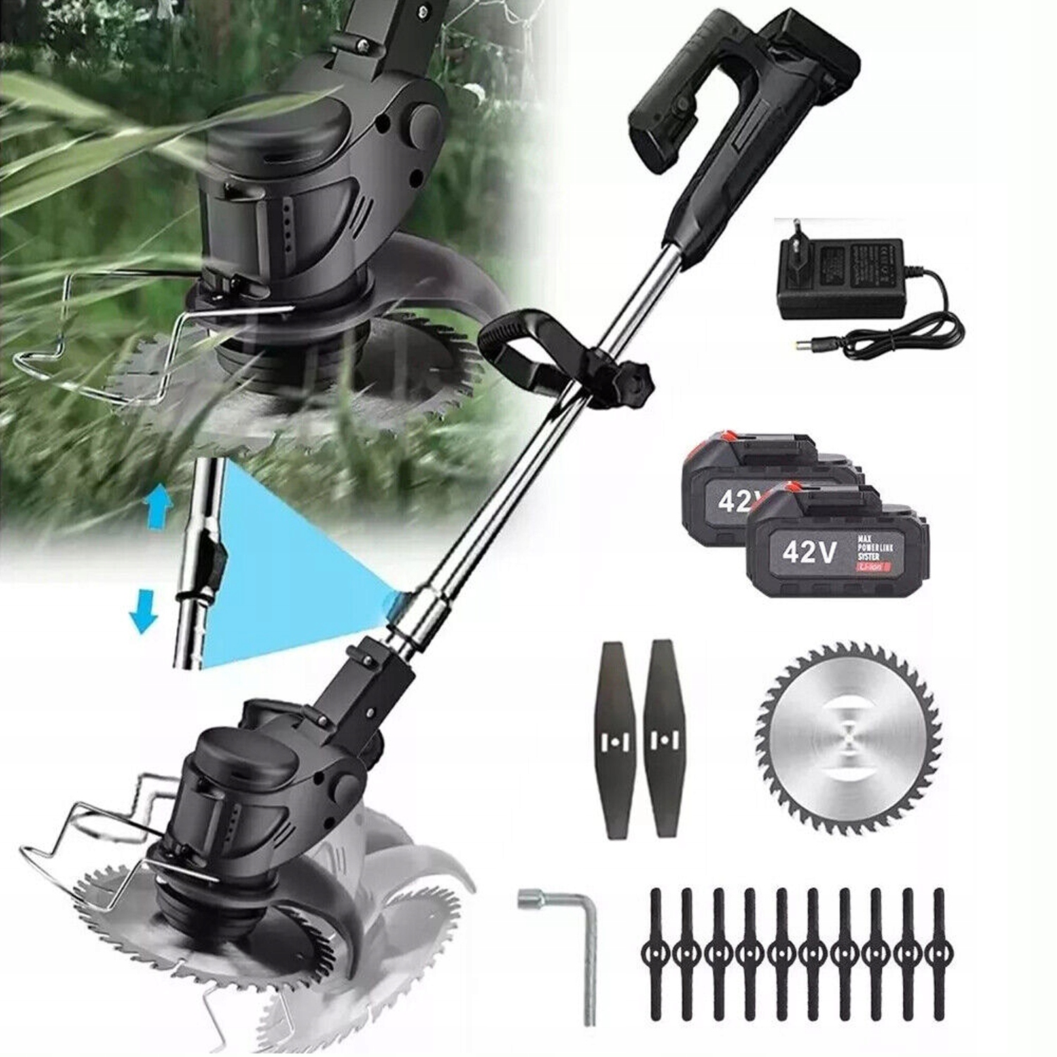 Aku Vyžínač Elektrický Křovinořez Vyžínač Na Trávy Výkonný 150 W