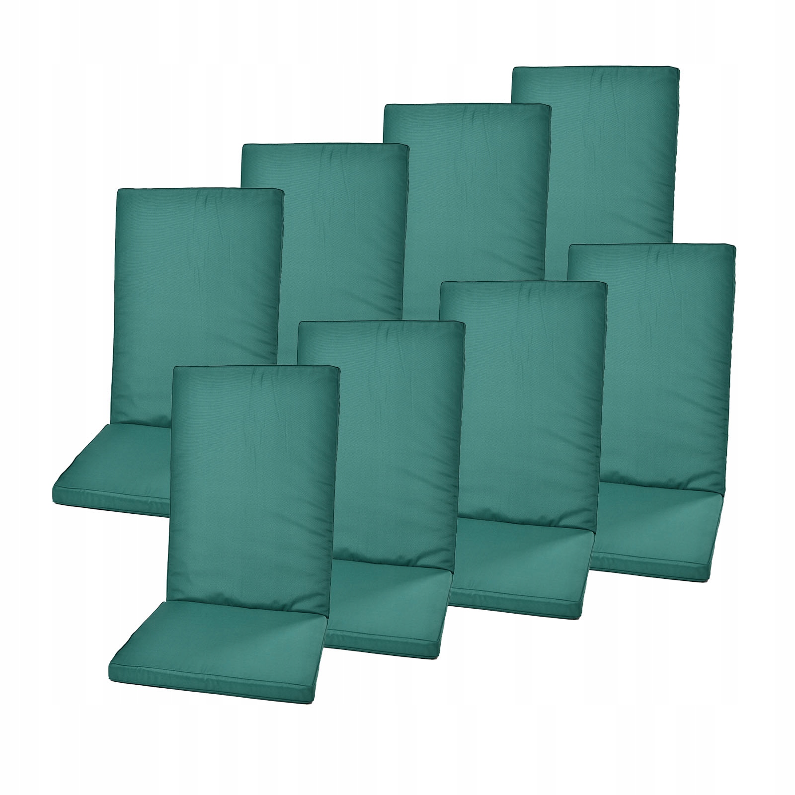 Vodotesné záhradné vankúše zelené 8ks – na stoličky vankúš so zipsom