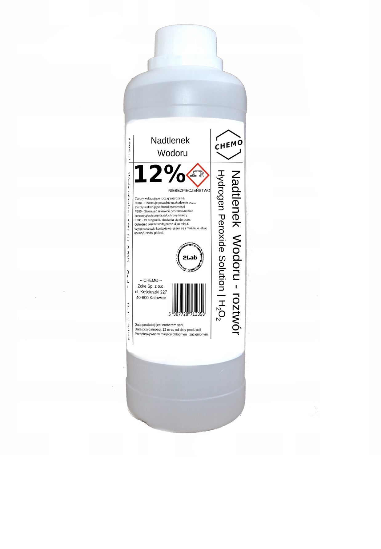 

Nadtlenek Wodoru 12%. Woda Utleniona.1000 ml. Czda