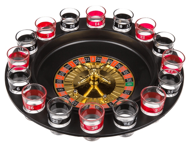 Gra Imprezowa - Alkoholowa Ruletka + KIELISZKI Nazwa Roulette Set Drinking Game