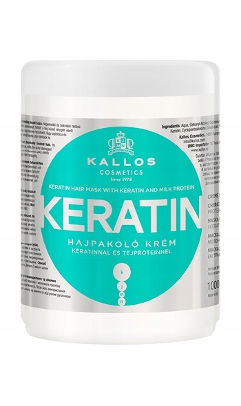 KALLOS KERATIN MASKA DO WŁOSÓW KERATYNOWA 1000ml