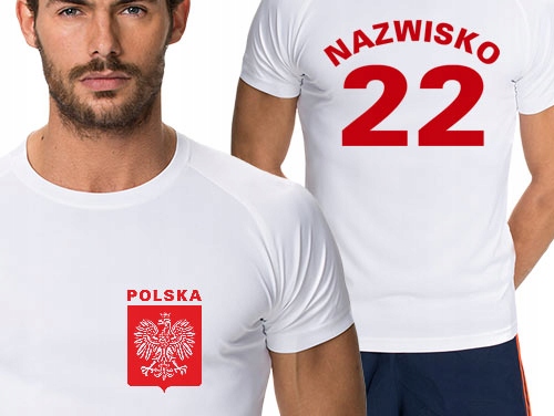 koszulka kibica, Polska, dwa nadruki - XL