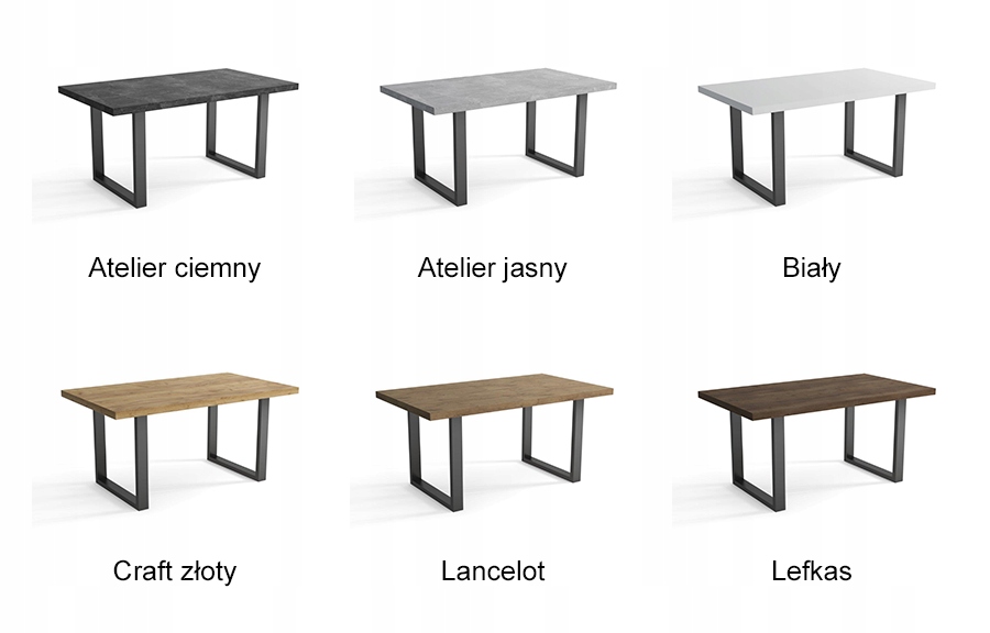Stół LOFT METALOWE NOGI blat BETON duży 160/260 Marka Jarych