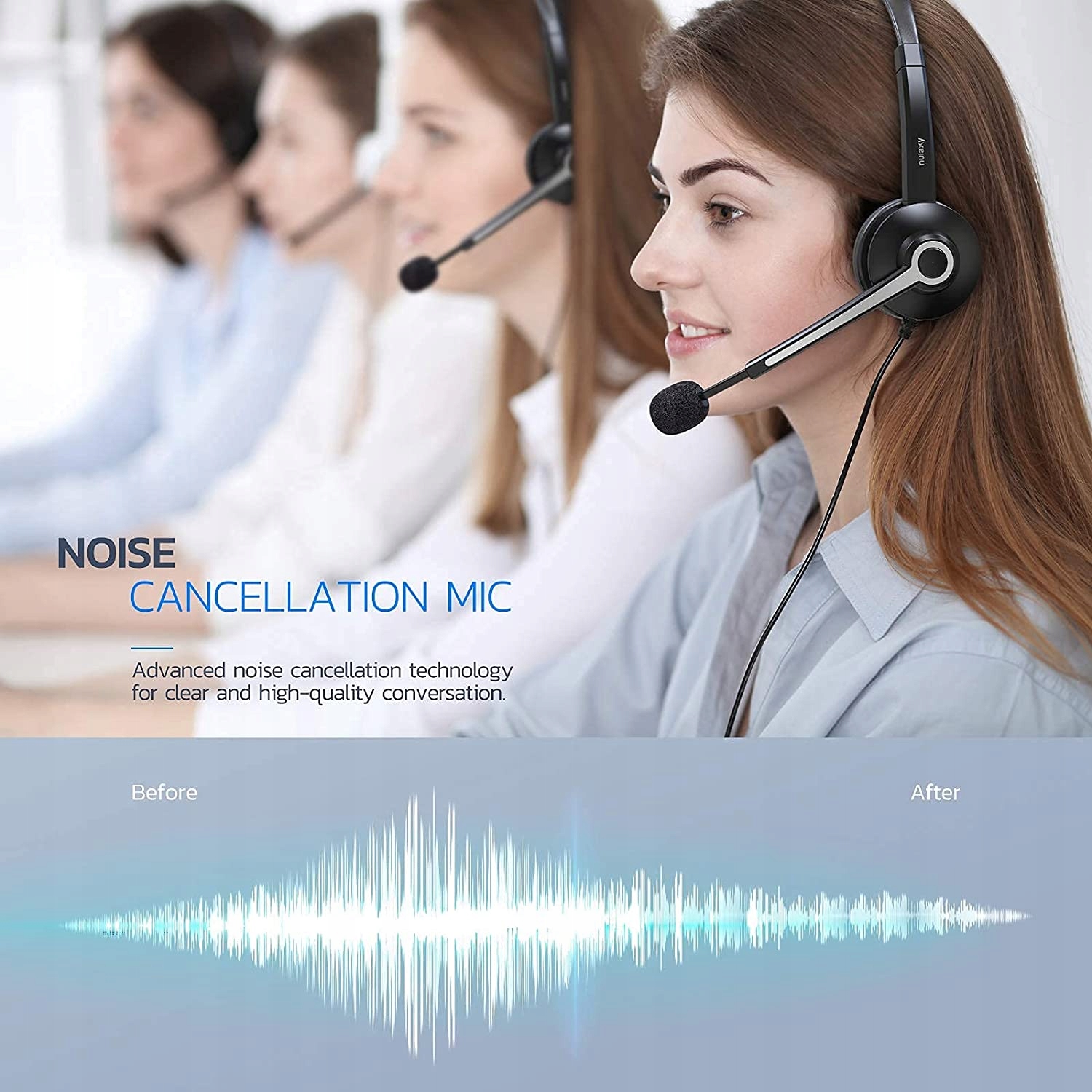 NULAXY NAUSZNY ZESTAW SŁUCHAWKOWY PC Z MIKROFONEM Model MHP