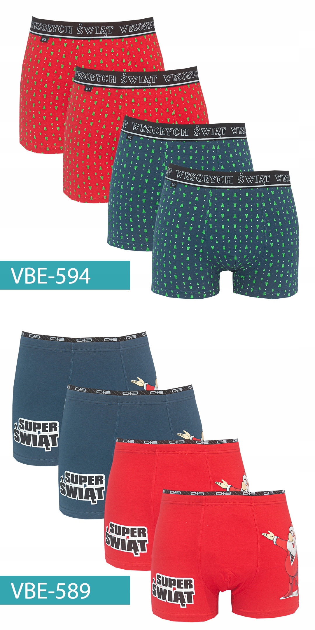 4x Bokserki MĘSKIE C+3 Bawełna NOWE WZORY 2XL XXL Zestaw tak