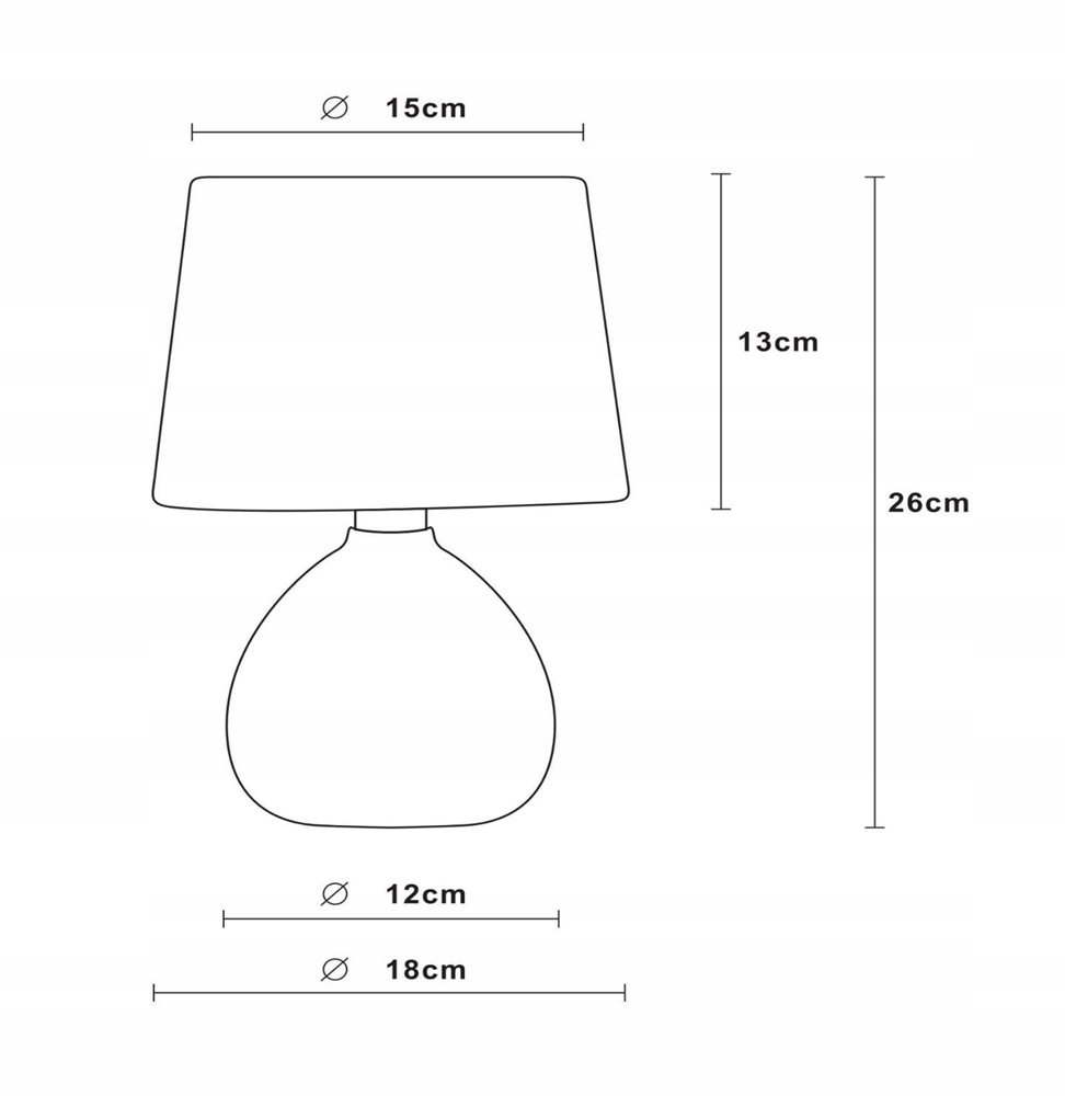 Lampa stołowa RAMZI 47506/81/38 Lucide Długość/wysokość 26 cm