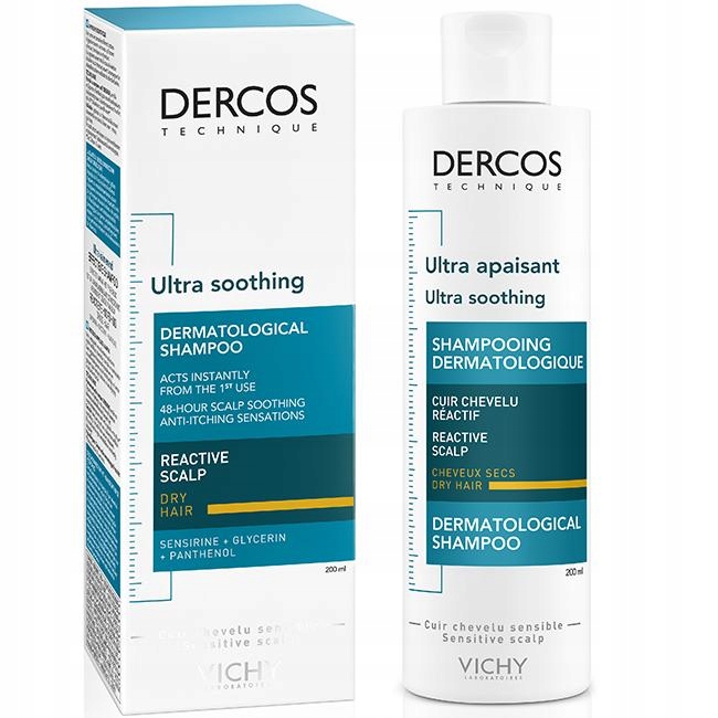 Vichy Dercos Šampón ultra upokojujúci suché vlasy - 200ml