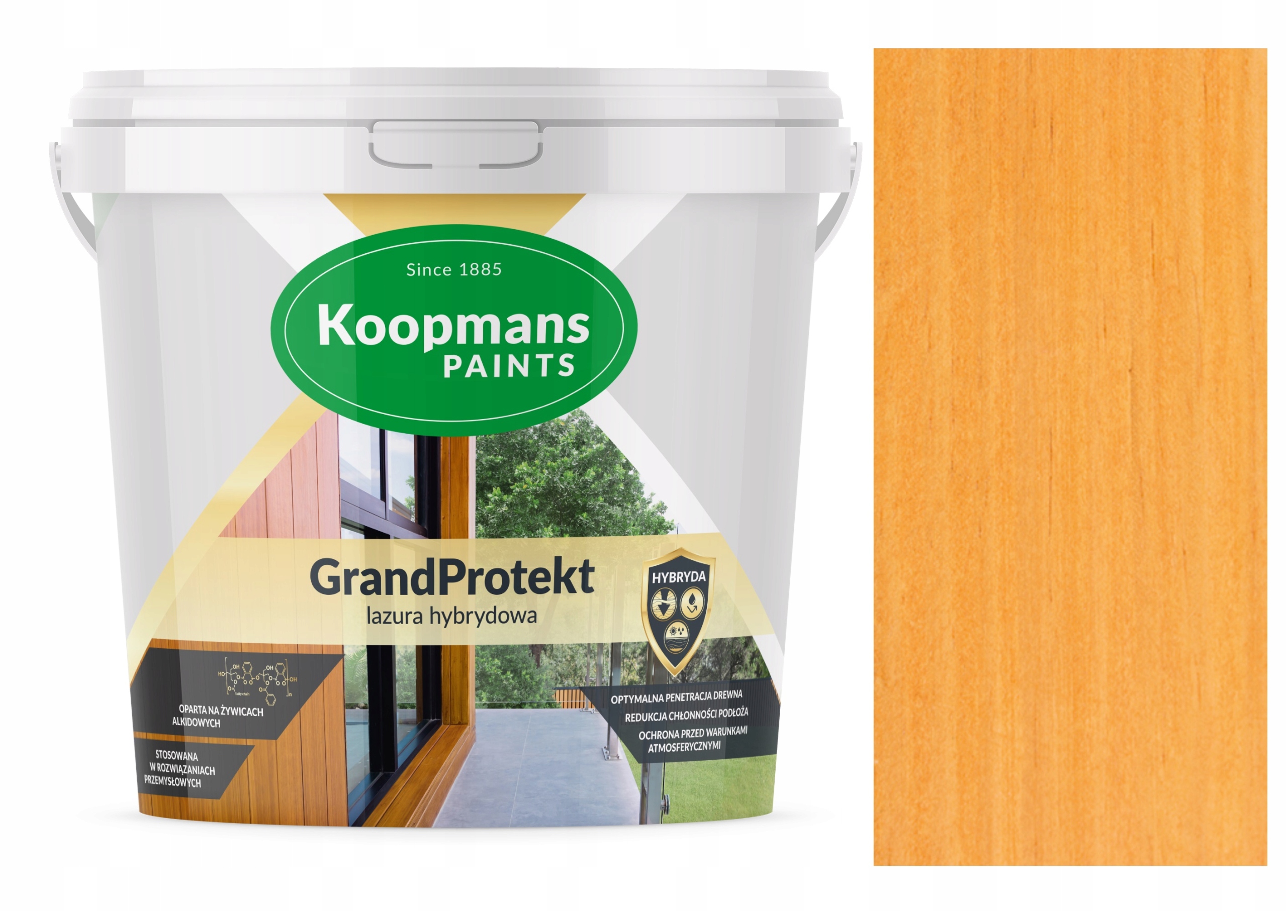 Koopmans GrandProtekt Hybridná Lazúra Drevo 10L Slnečná Kalifornia 901