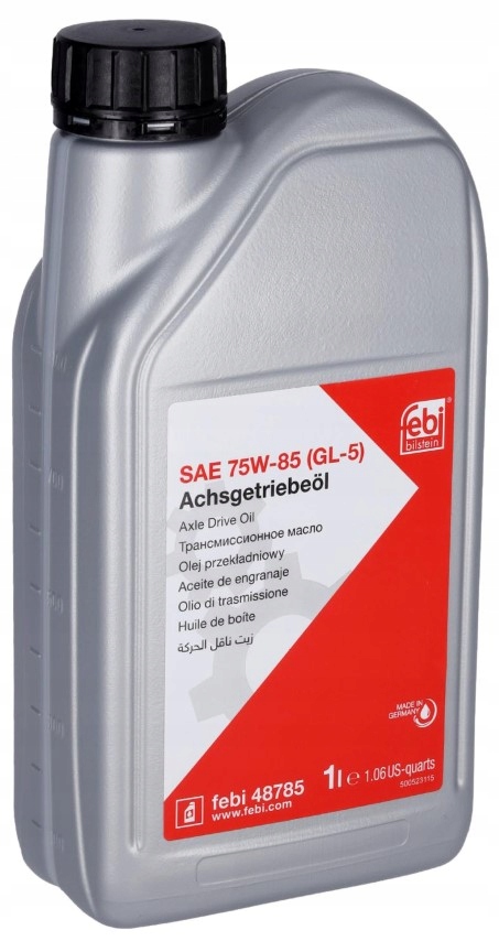 FEBI 48785 OLEJ PRZEKŁADNIOWY 1L 75W-85 GL-5 ŻÓŁTY