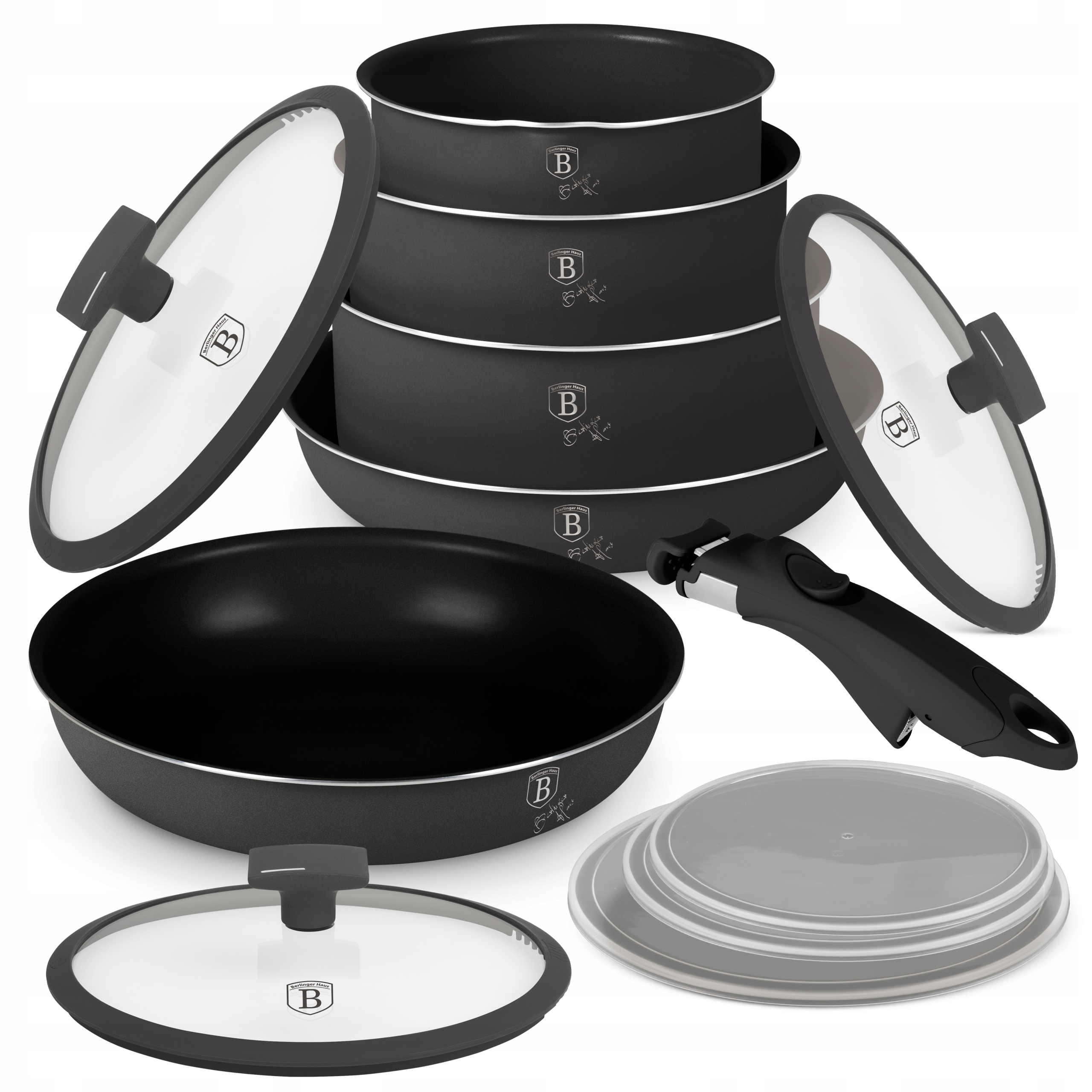 Súprava hrncov 13 ks BerlingerHaus BH-8252 Anthracite Collection