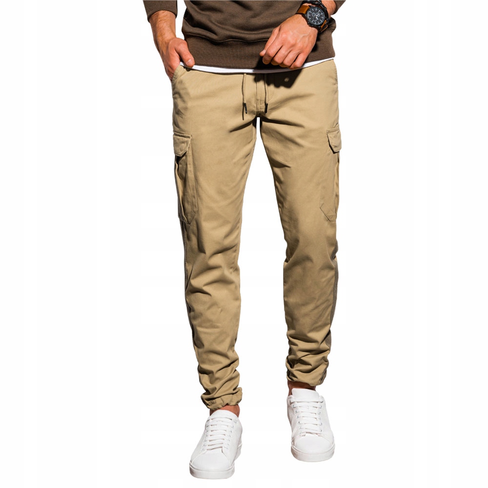 

Spodnie męskie chino bojówki P893 camel M