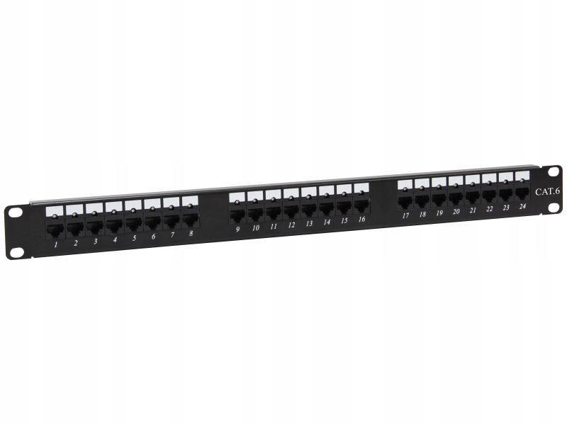 Patch panel Navi Led Utp kat.6 24 porty Lsa 1U Alantec