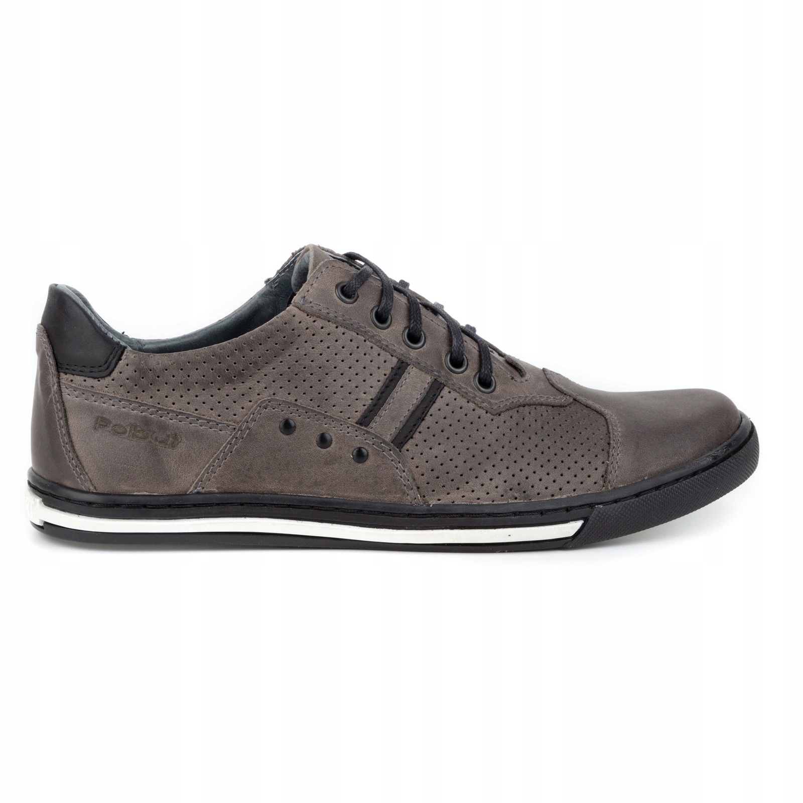 

Buty Męskie Skóra Casual Polskie 1801P Szary 43