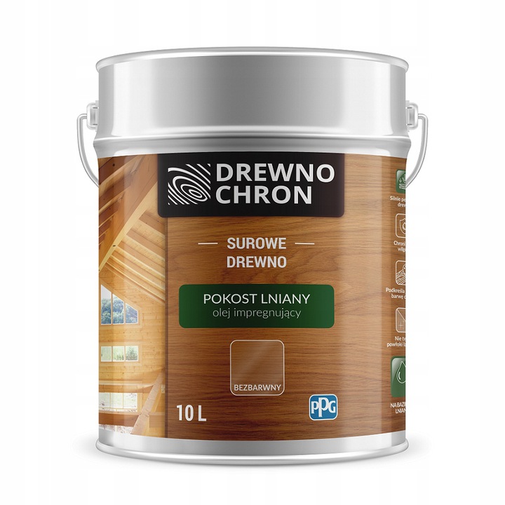 

DrewnoChron Pokost lniany 10l do drewna