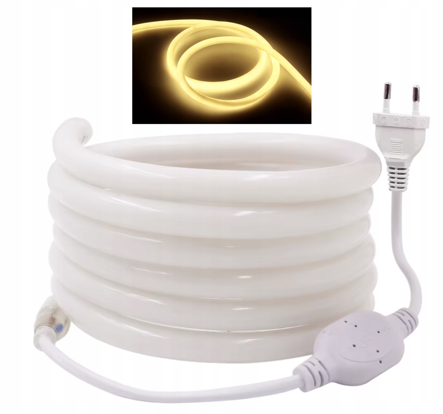 2835 Sada neonová páska 360° hadice 9 m neutrální 230 V IP67 voděodolná