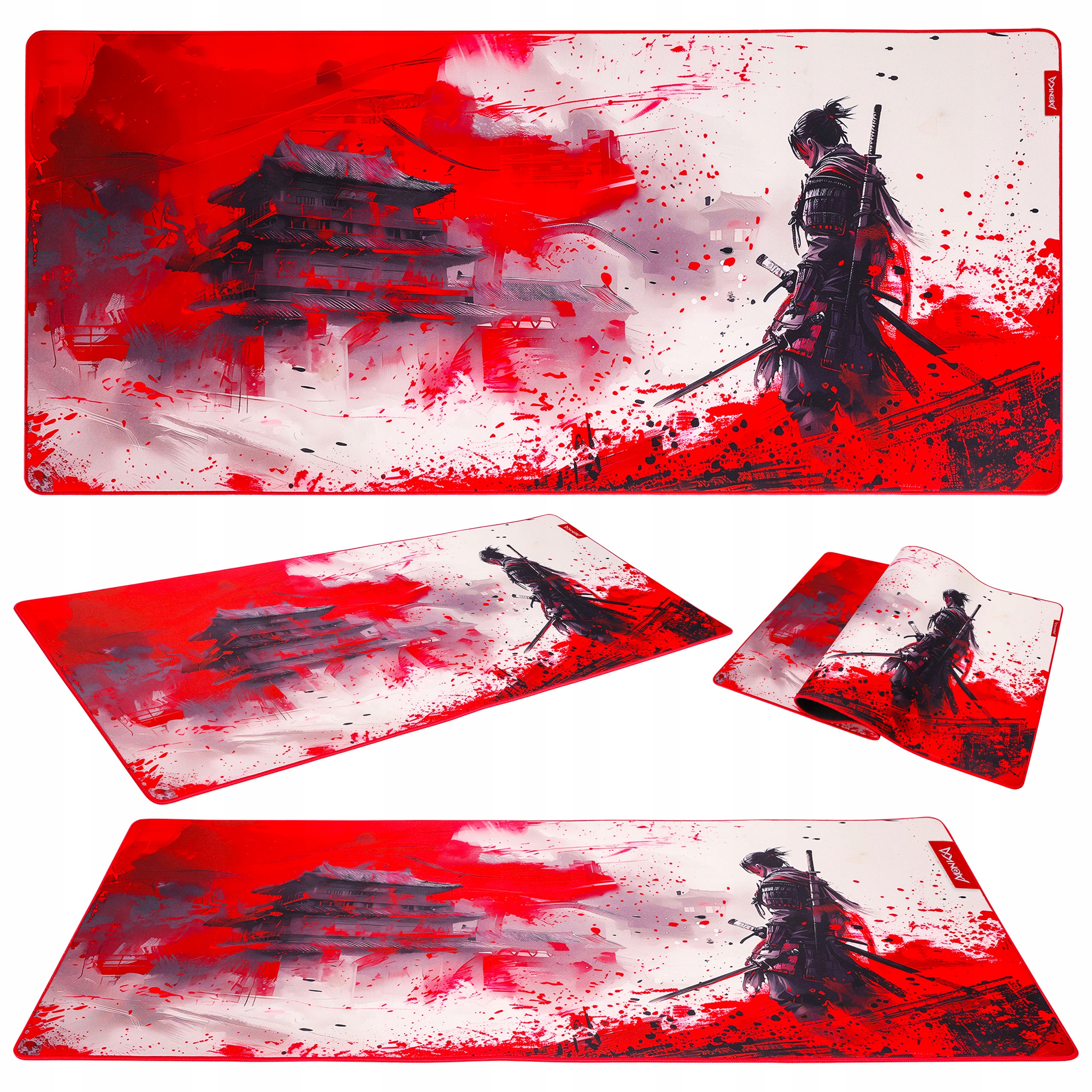 Duża gamingowa podkładka pod mysz na biurko Monka Zowa XXL 120x60 pod myszk