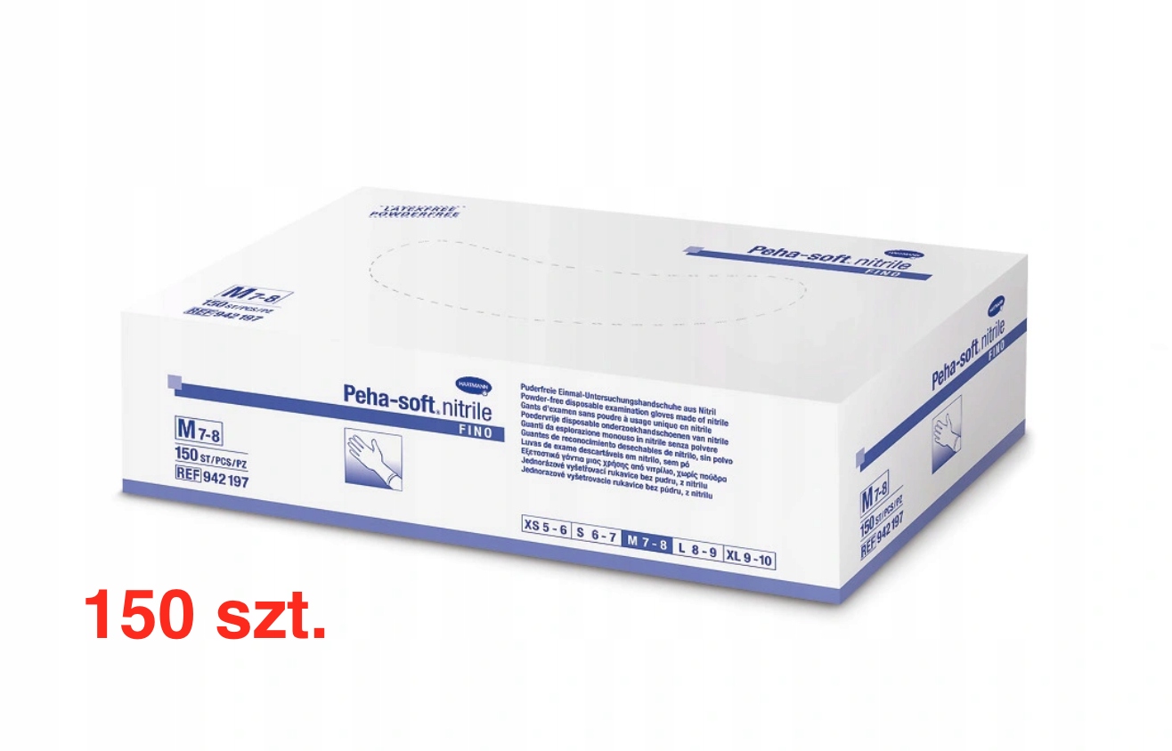 

Rękawice rękawiczki Nitrylowe 150szt M