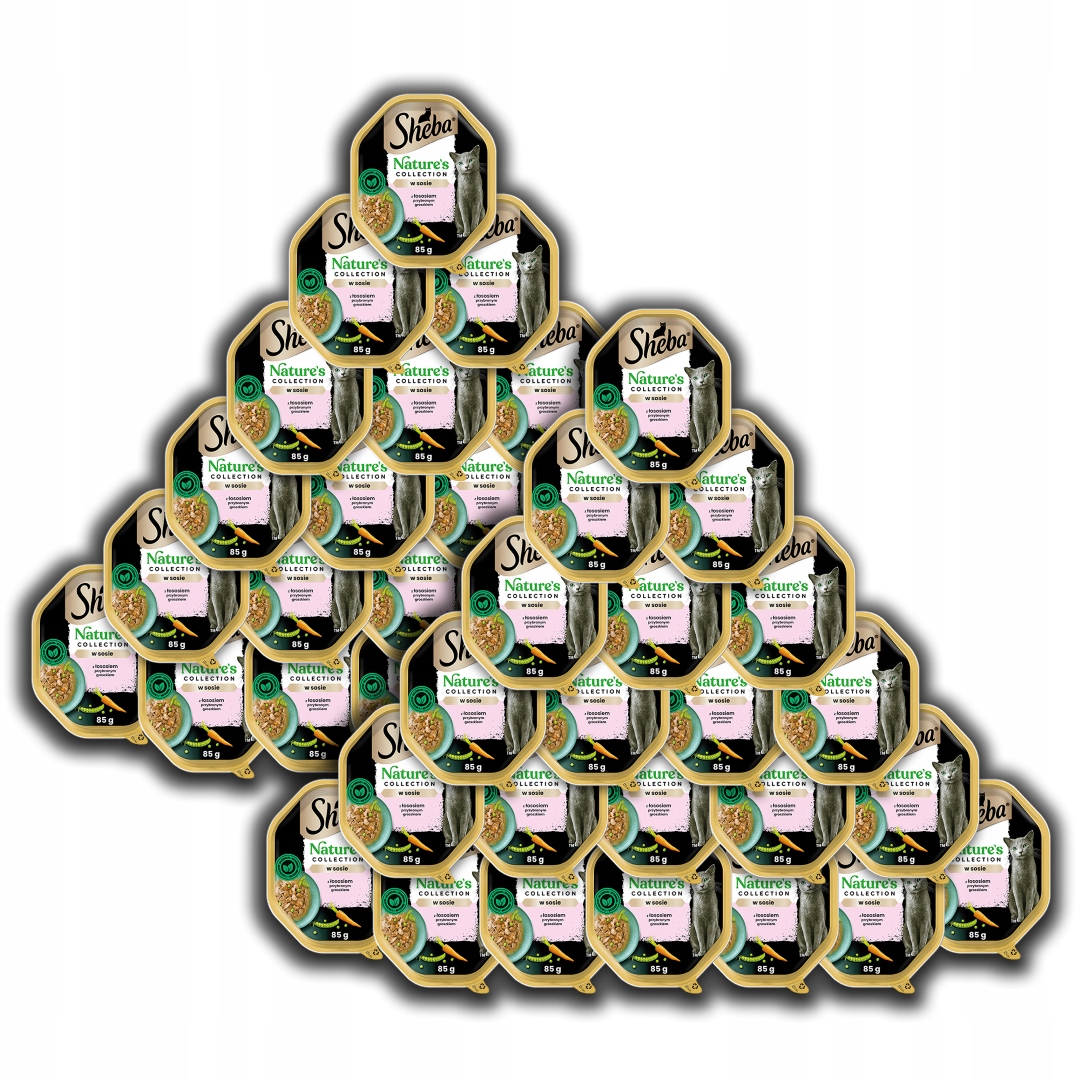 Levně Sheba Nature's Collection 44x85g Krmivo Pro Kočky Losos Zelený Hrášek Omáčka