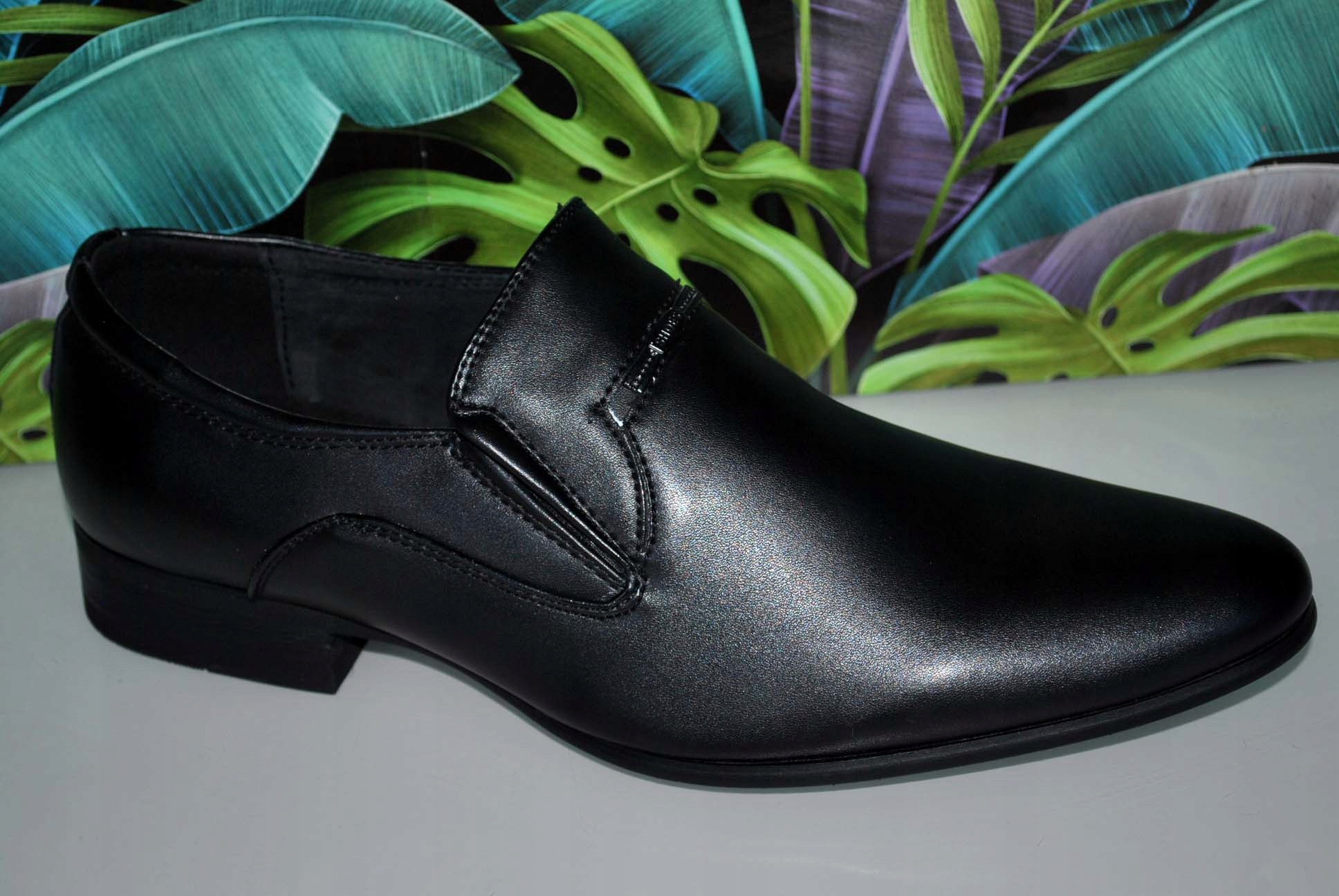 PÓŁBUTY WIZYTOWE MĘSKIE ORGINAL ELEGANT BUTY KOWBOJKA STYL CASUAL PANTOFLE Rozmiar 44-45