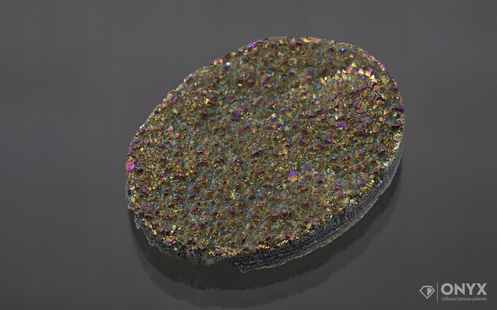 Drůza vícebarevná ovál 30x22 mm