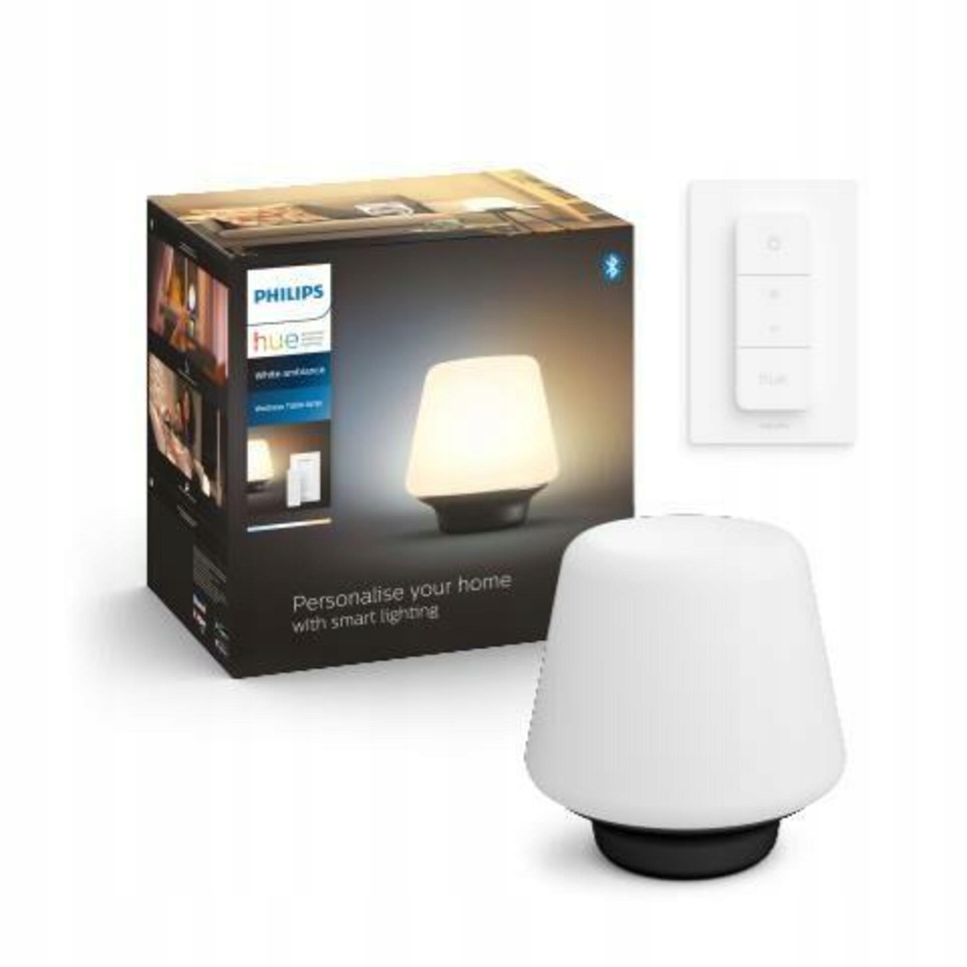 Philips Hue Wellness múdra stolná lampa E27 6W 806lm 2200-6500K Bt biela/če