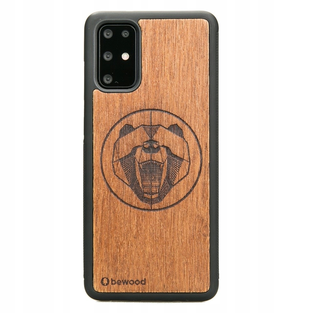 Drewniane Etui Samsung Galaxy S20+ NIEDŹWIEDŹ MERBAU