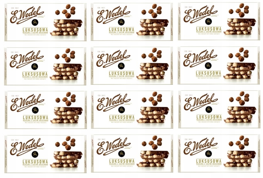 12x 100g Wedel czekolada mleczna luksusowa z orzechem laskowym Karton