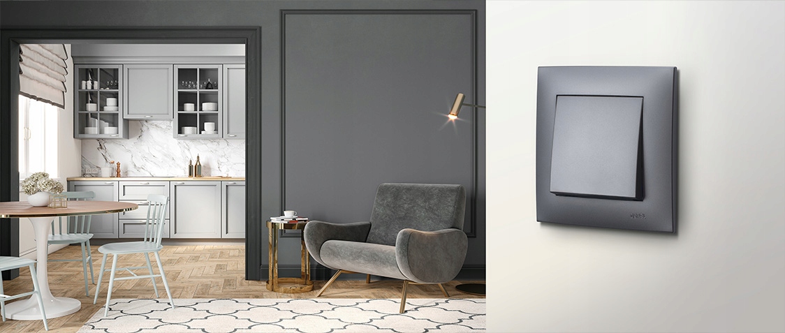 Ramka pięciokrotna Ospel SZAFIR szary mat R-5Z/70 Kod producenta R-5Z/70