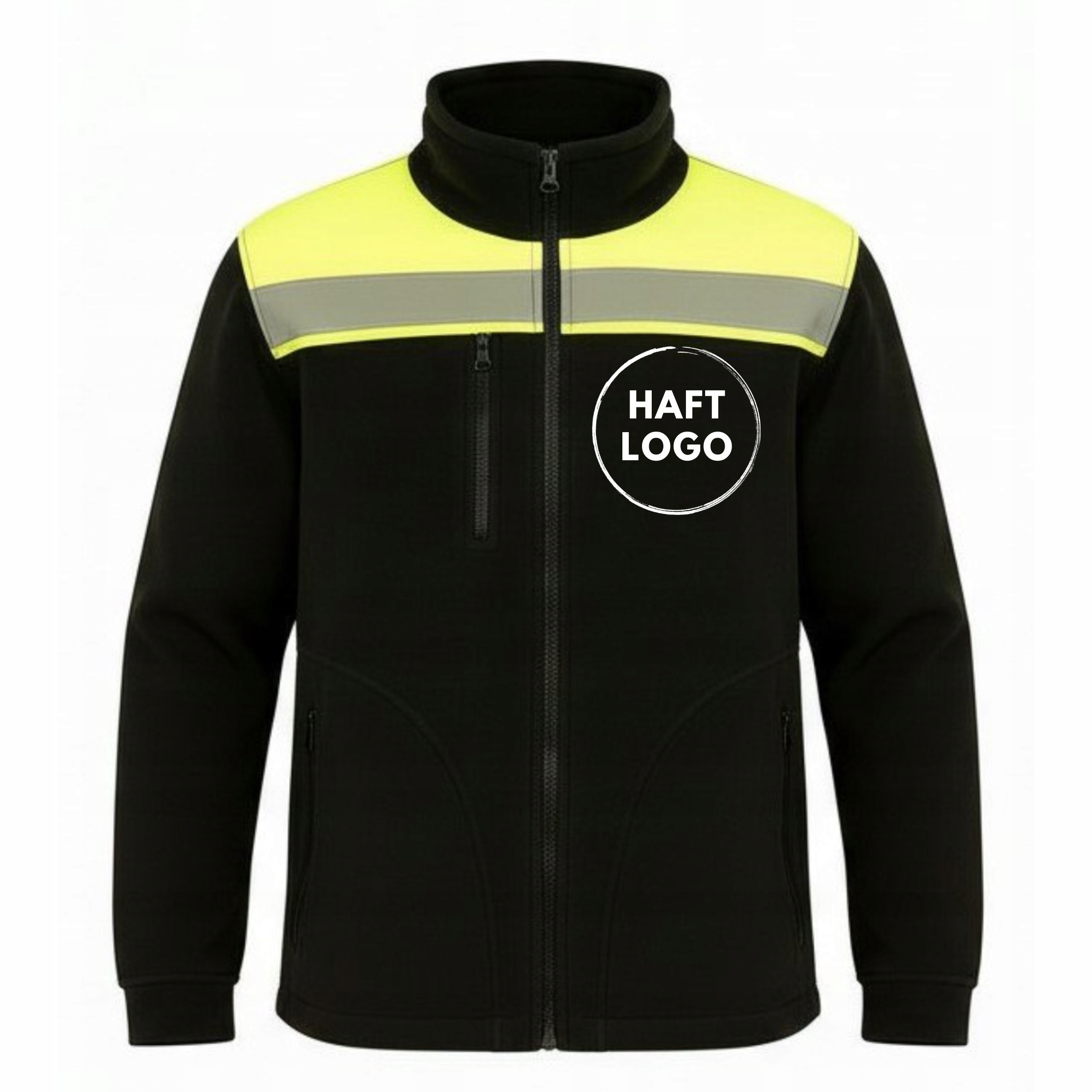 Pánský Pracovní Fleece Tlustý 360g/m² Reflexní s Logem Firmy, výšivka