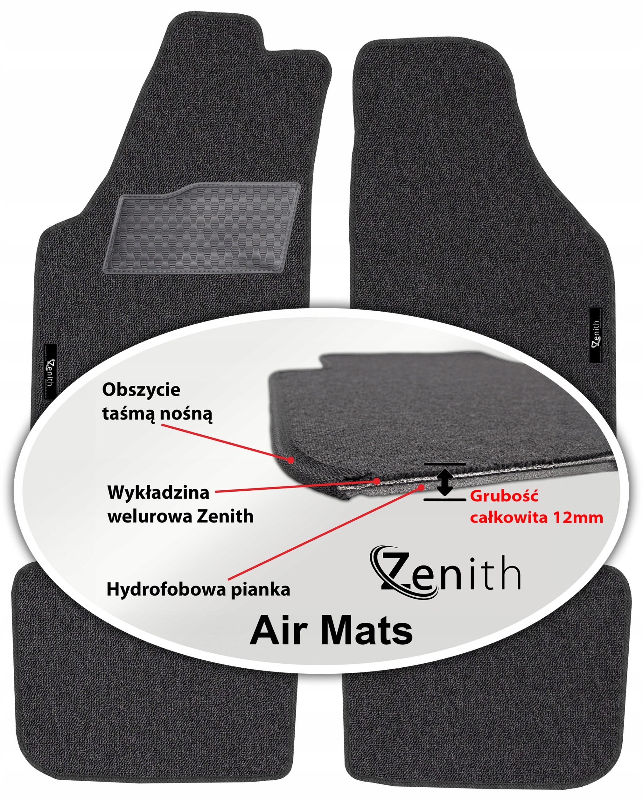 Fiat Idea Minivan 2004-2012 Velurové koberce do auta Zenith Air Mats