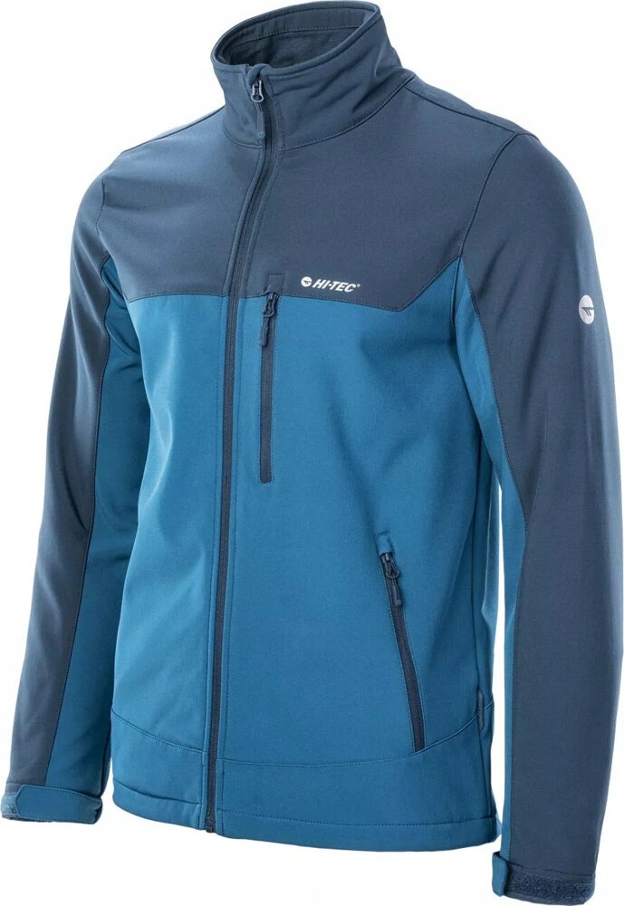 Pánská Přechodná Softshellová Bunda Hi-tec Torel Modro-tmavě Modrá vel. XXL