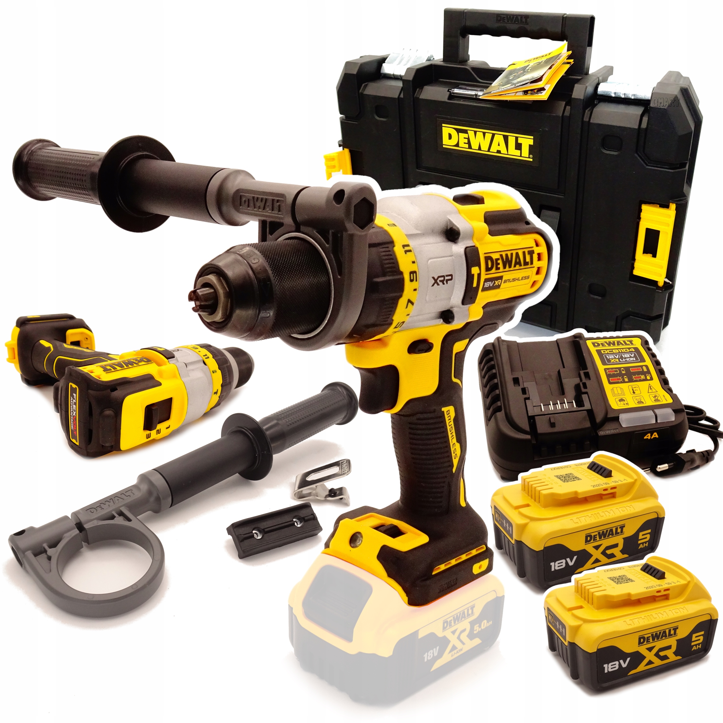 DeWALT DCD999P2 Wiertarko-Wkrętarka udarowa 126Nm 18V/54V Zestaw 2x5AH