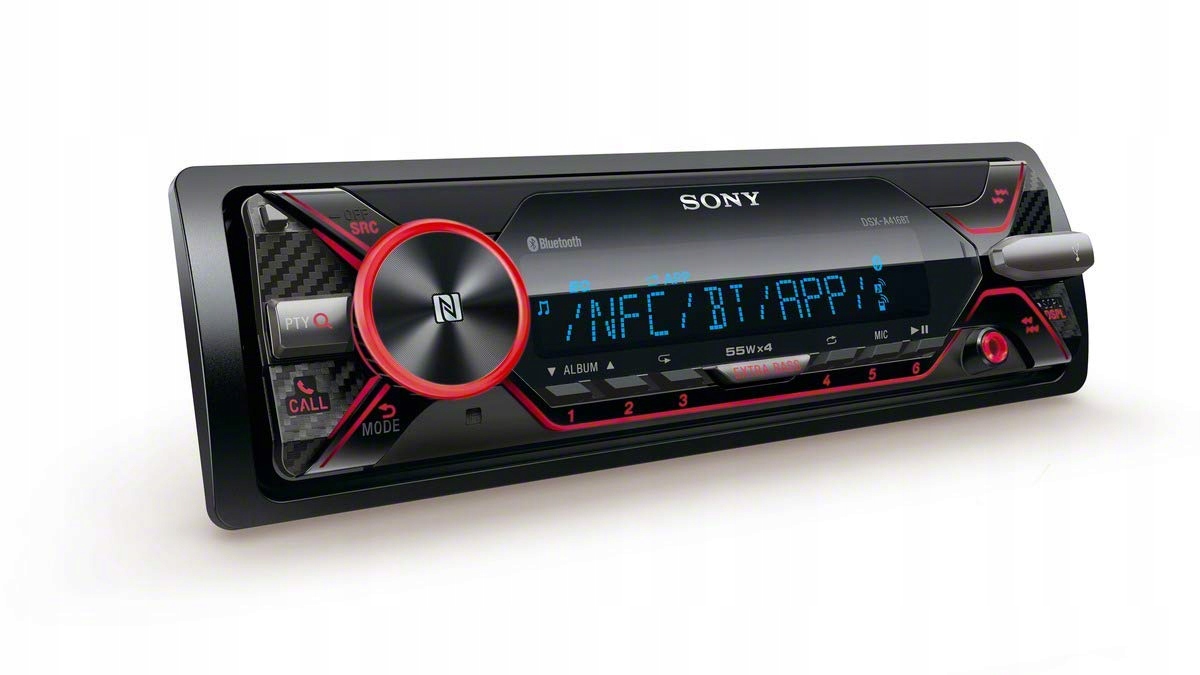 Sony DSX-A416BT Radio samochodowe Bluetooth Multi-Color Flac MP3 + pilot Model DSX-A416BT