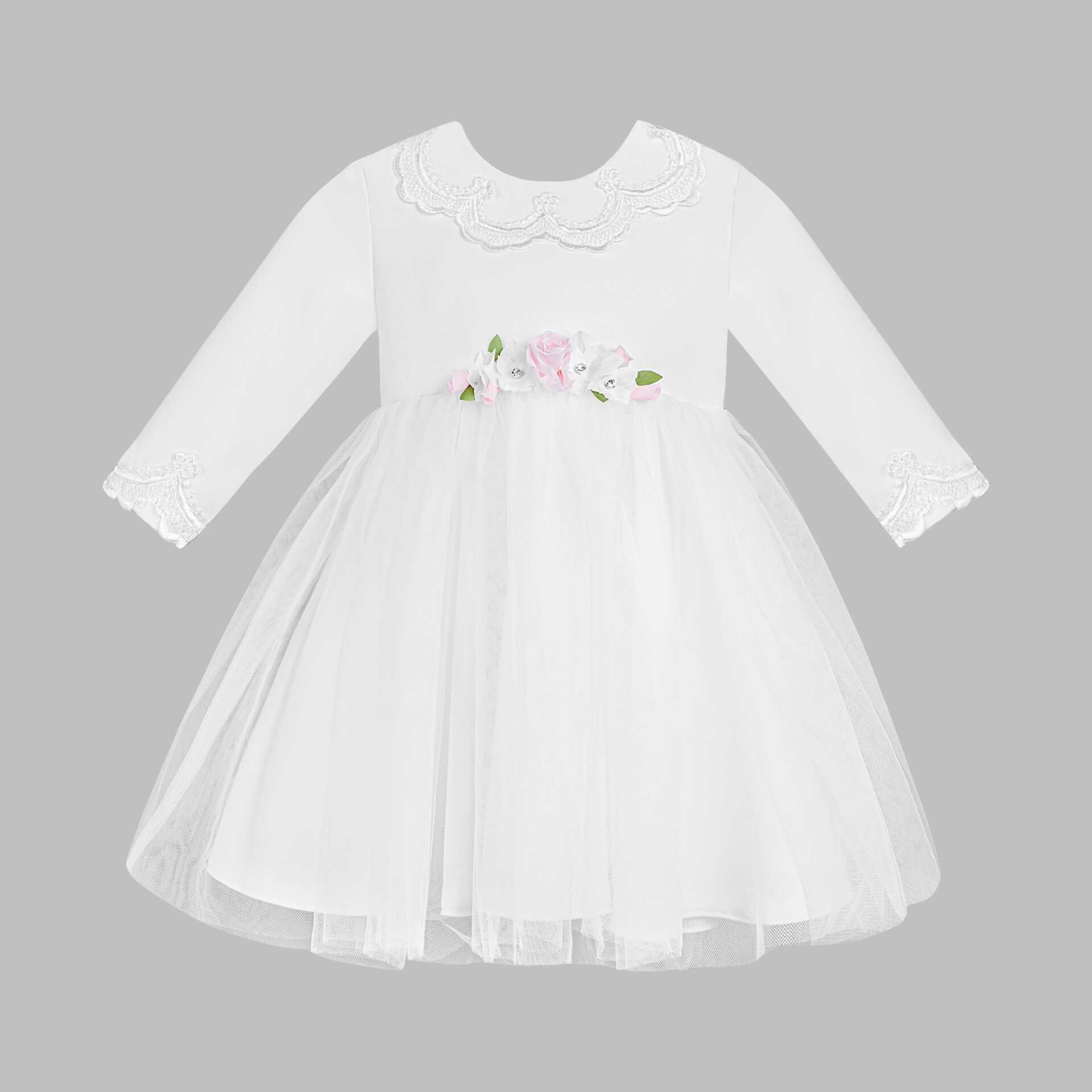 SUKIENKA STELLA BIAŁA Z DŁUGIM RĘKAWEM - 68 Kolor biały